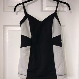 Lululemon Active Tank Top Black and White